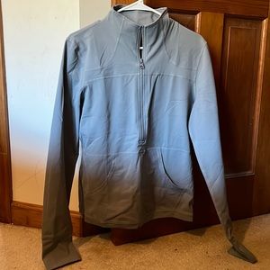 Zyia Active Gray Pocket 1/2 Zip Pullover